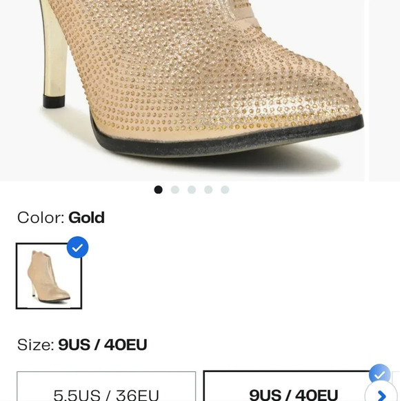 Nordstrom Lady Couture Lucky Rhinestone Metallic Stiletto Bootie - Picture 11 of 11